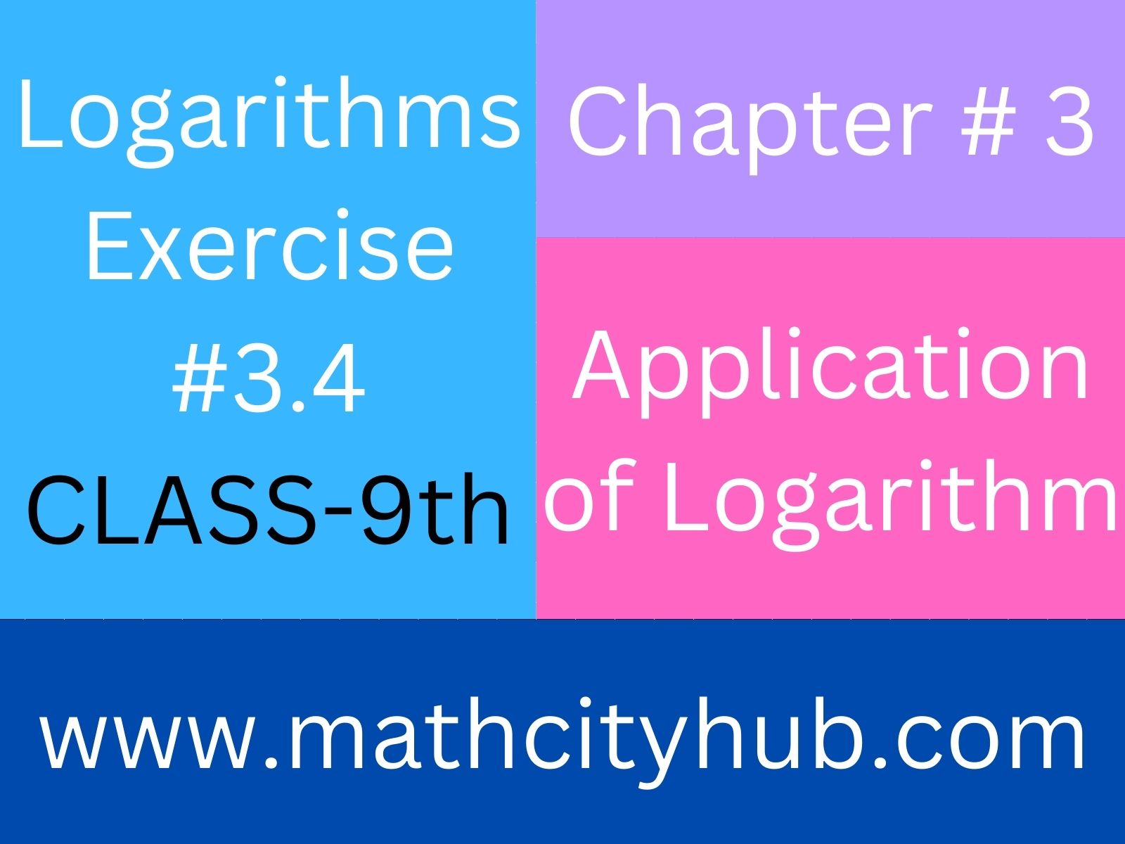 Exercise.3.4 Application of Logarithm Math City Hub