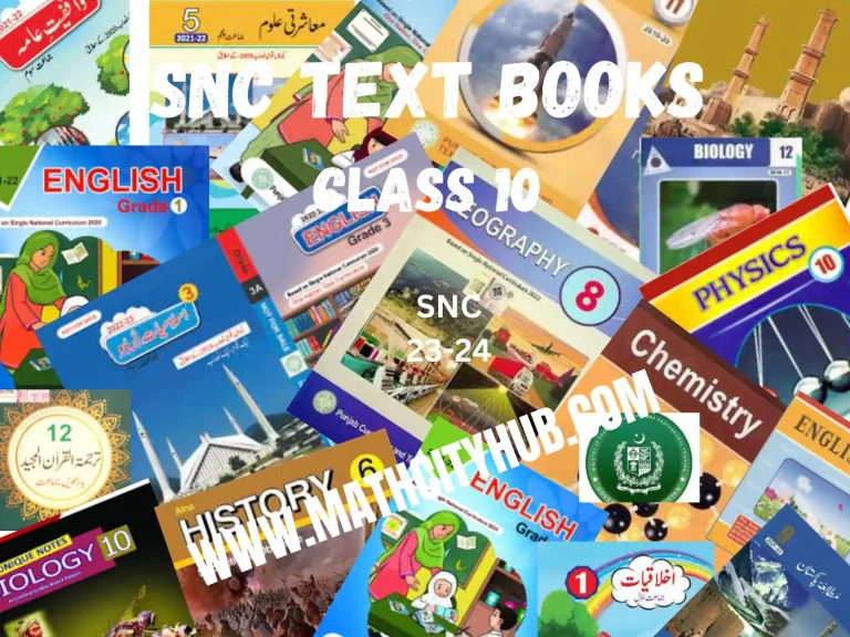 Class 10 All Single National Curriculum (SNC) Books Download 2024-2025, Class 10, PDF Books, PTCB Punjab, Punjab Board Books Download, Punjab Education Department, SNC Punjab GOV PK
